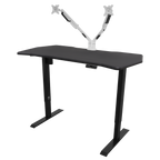 Dellonda Single Motor Electric Sit/Stand Desk, Digital Control - Carbon Fibre Effect Desktop DH43