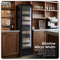 Tall Drinks/Bar Fridge with Digital Controls & Auto Defrost 160L - Black DH440