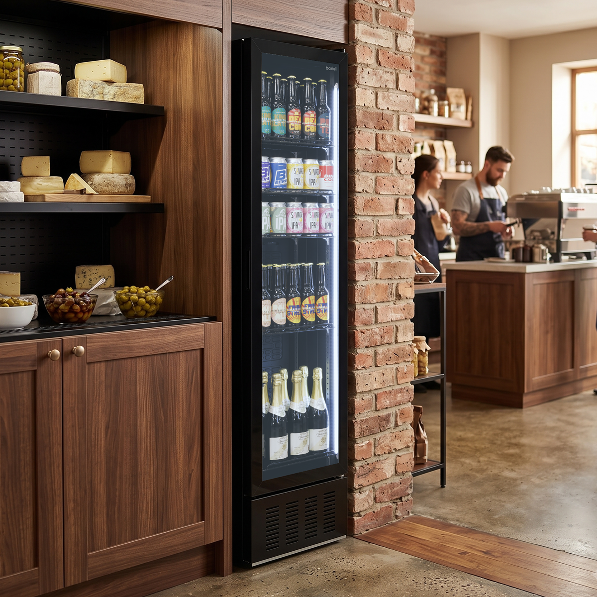 Tall Drinks/Bar Fridge with Digital Controls & Auto Defrost 160L - Black DH440