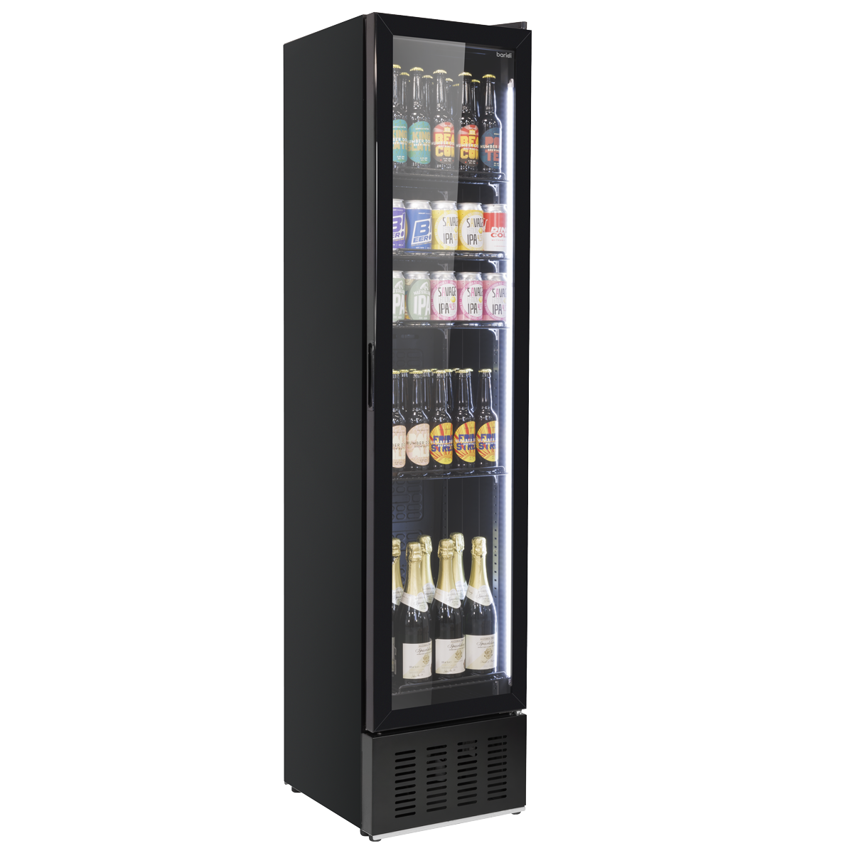Tall Drinks/Bar Fridge with Digital Controls & Auto Defrost 160L - Black DH440