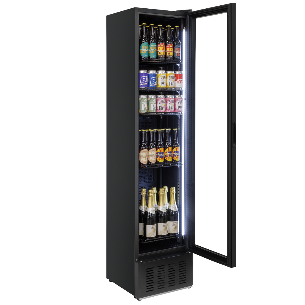 Tall Drinks/Bar Fridge with Digital Controls & Auto Defrost 160L - Black DH440