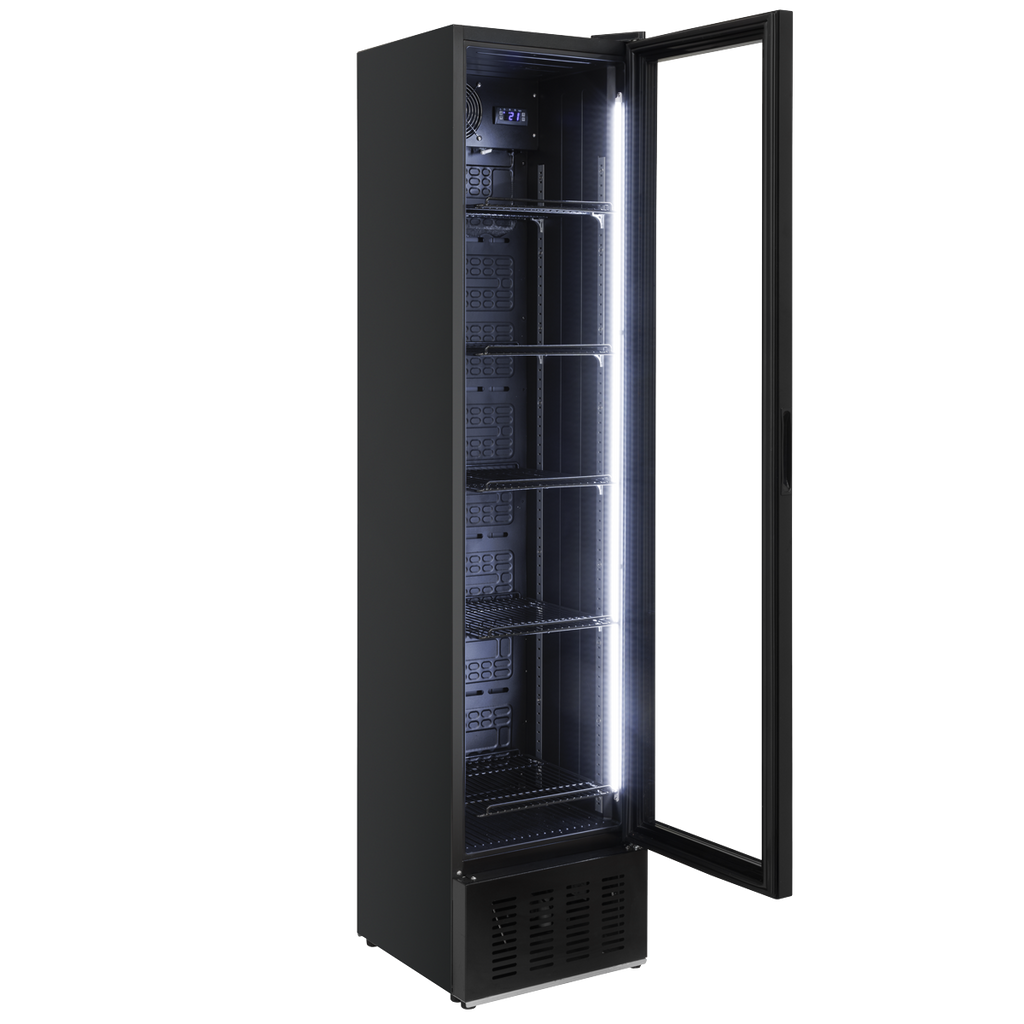Tall Drinks/Bar Fridge with Digital Controls & Auto Defrost 160L - Black DH440