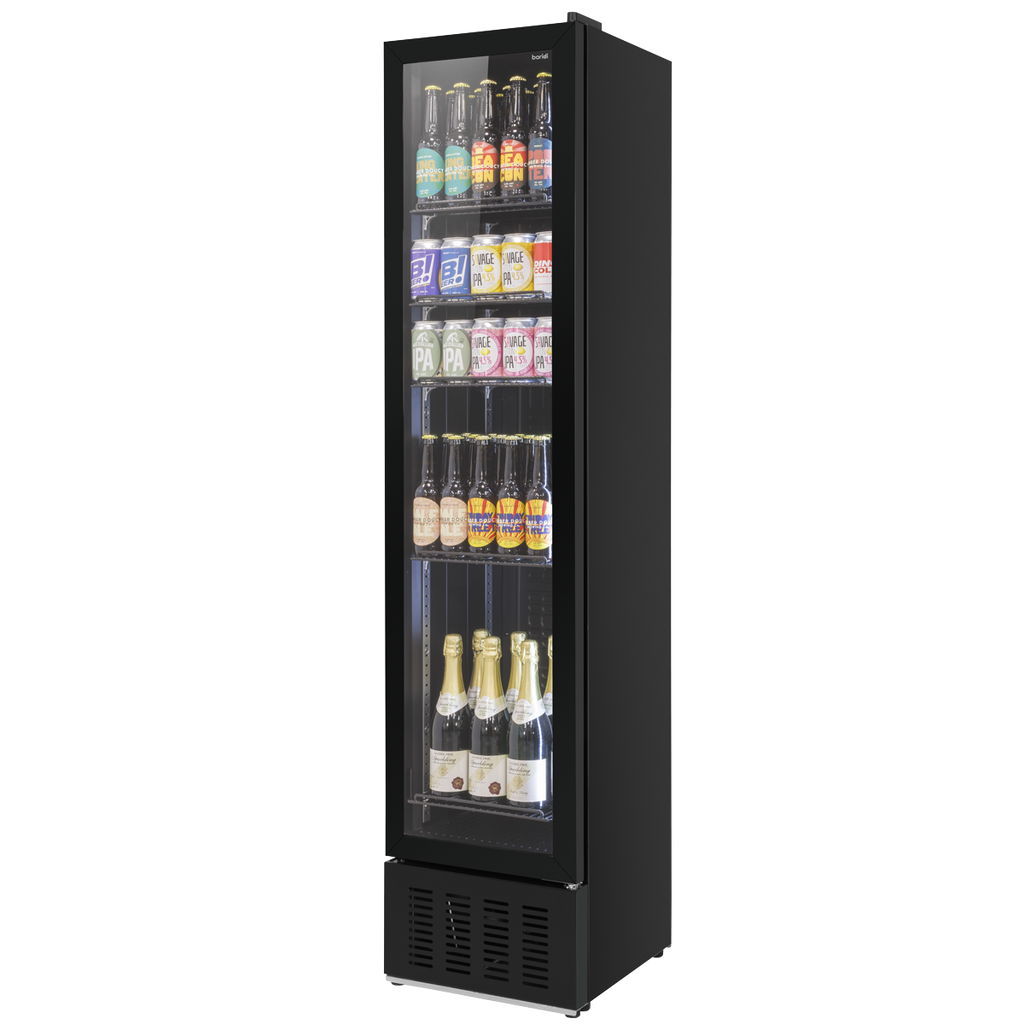Tall Drinks/Bar Fridge with Digital Controls & Auto Defrost 160L - Black DH440