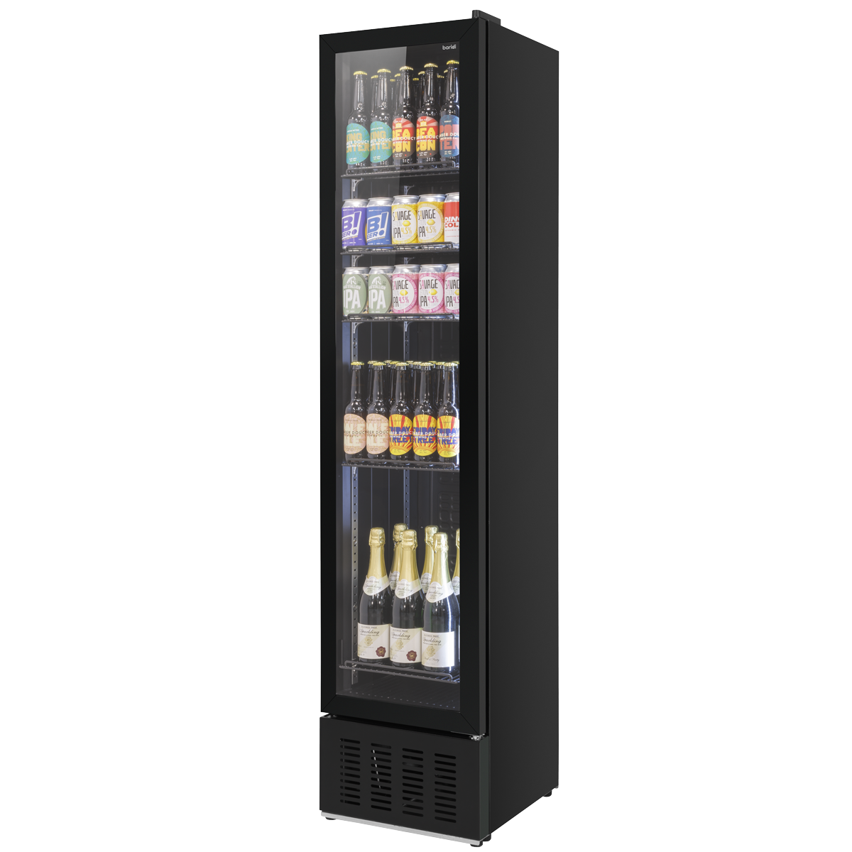 Tall Drinks/Bar Fridge with Digital Controls & Auto Defrost 160L - Black DH440