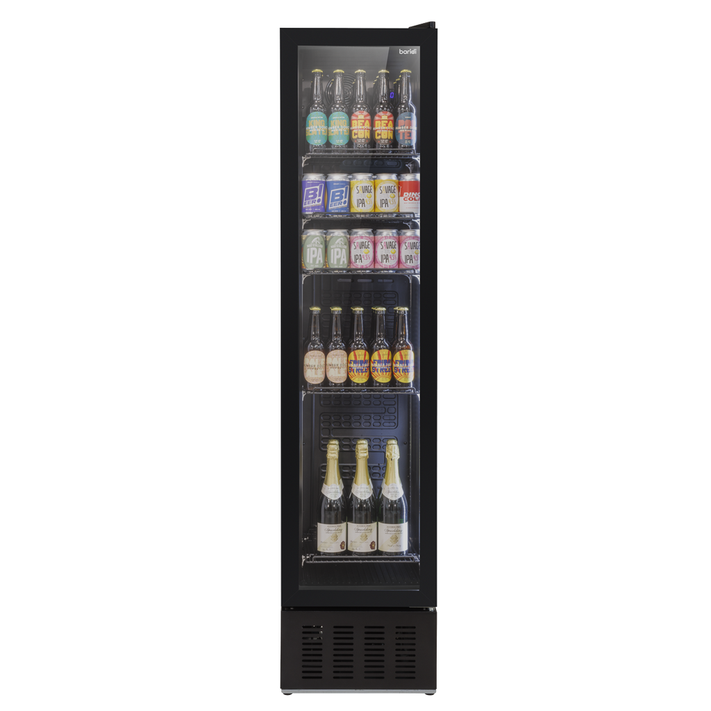 Tall Drinks/Bar Fridge with Digital Controls & Auto Defrost 160L - Black DH440