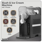 Slush & Ice Cream Machine, 7 Presets, 2.6L Capacity – Black DH443