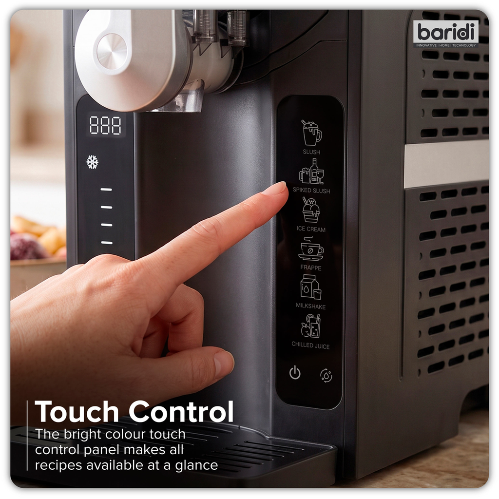 Slush & Ice Cream Machine, 7 Presets, 2.6L Capacity – Black DH443