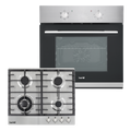 Integrated Fan-Assisted Oven & Stainless-Steel Gas Hob Appliance Bundle – 60cm DH447