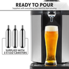 Mini Keg Draft Beer Dispenser Tap with Integrated Cooling 5L Capacity DH49