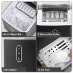Ice Cube Maker with LED Display & 10 Minute Freeze DH52