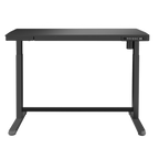 Single Motor Ultra-Quiet Electric Desk with Control Panel, USB Port & Drawer - Black desktop DH53