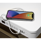 Single Motor Ultra-Quiet Electric Desk with Control Panel, USB Port & Drawer - White Desktop DH54