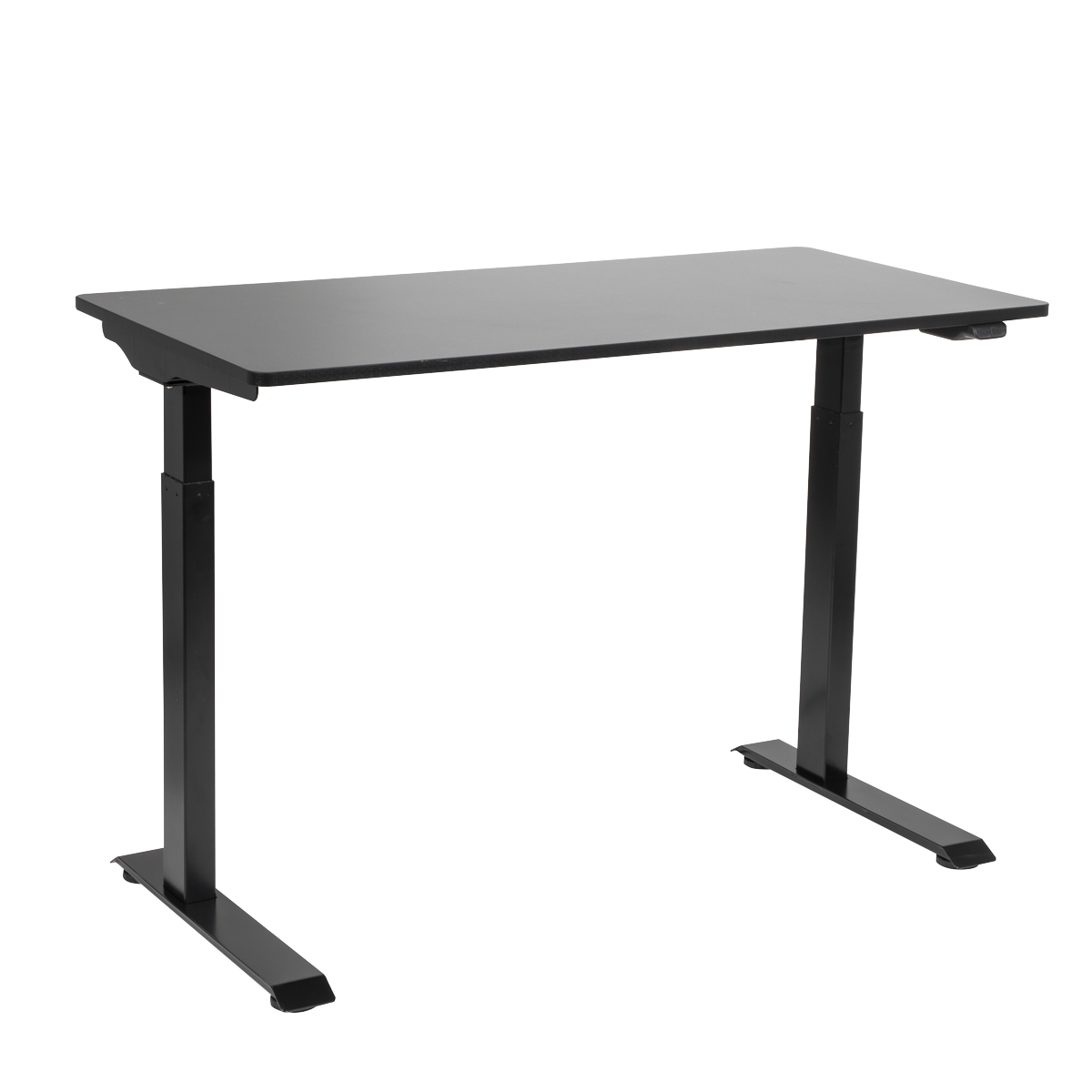 Single Motor Ultra-Quiet Adjustable-Height Electric Sit/Stand Desk - Black Desktop DH55