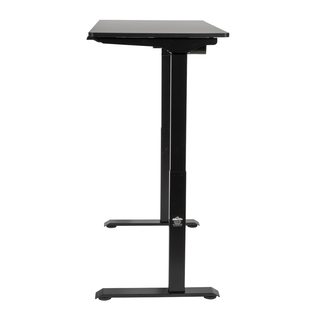 Single Motor Ultra-Quiet Adjustable-Height Electric Sit/Stand Desk - Black Desktop DH55