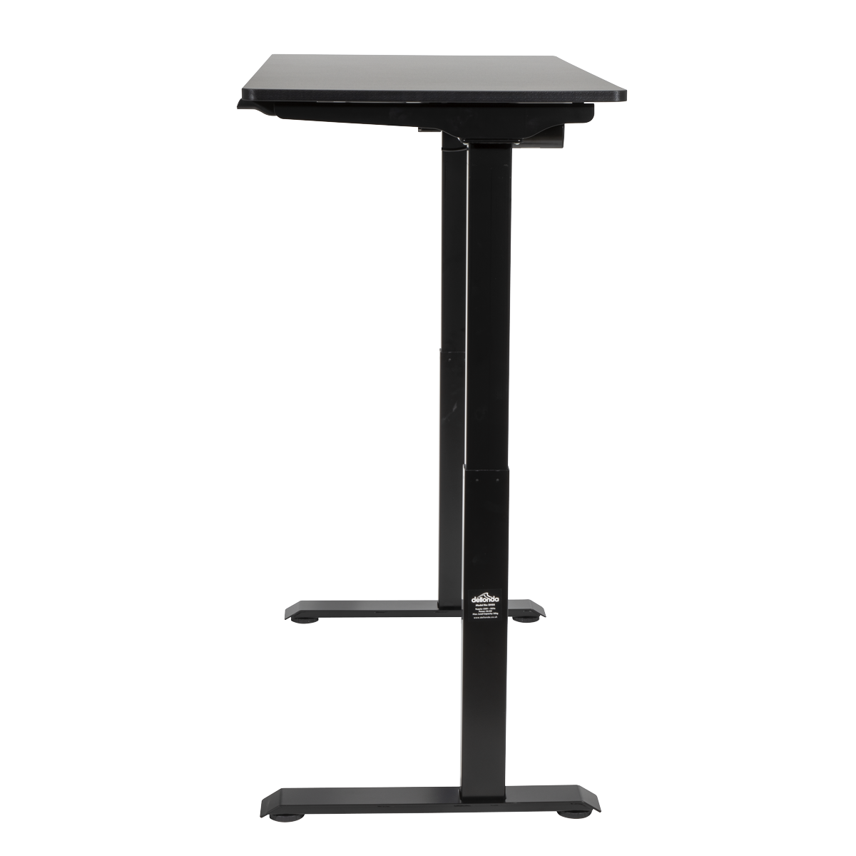 Single Motor Ultra-Quiet Adjustable-Height Electric Sit/Stand Desk - Black Desktop DH55