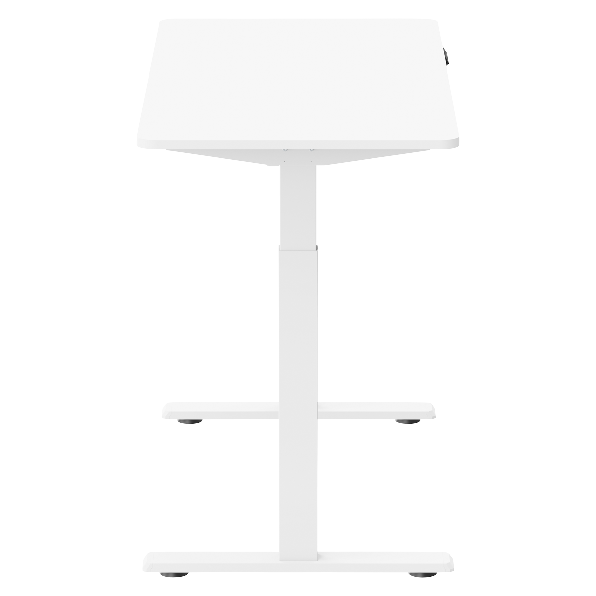 Single Motor Ultra-Quiet Adjustable-Height Electric Sit/Stand Desk - White Desktop DH56
