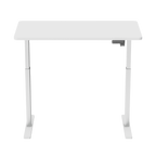 Single Motor Ultra-Quiet Adjustable-Height Electric Sit/Stand Desk - White Desktop DH56