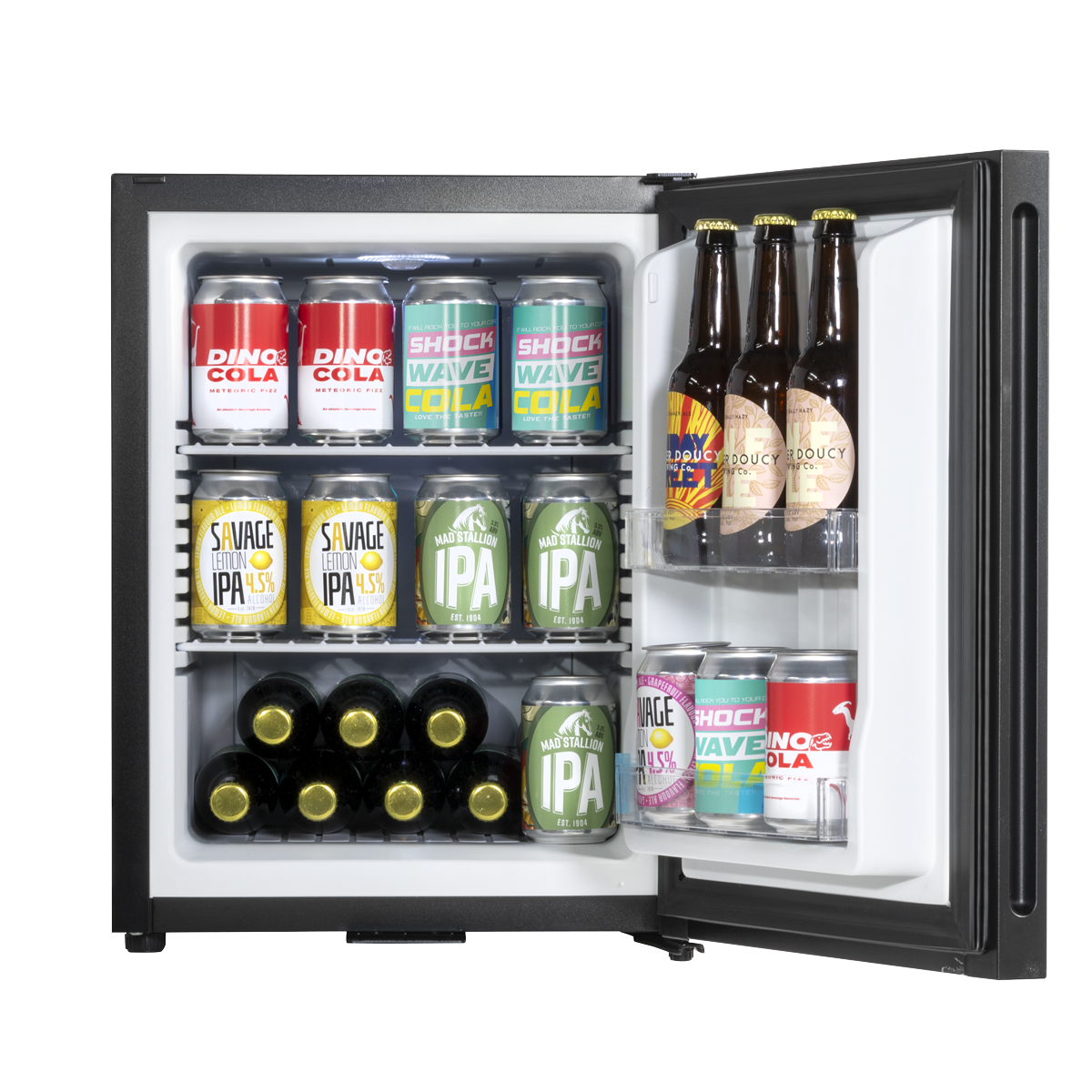 Ultra-Quiet Mini Drinks Fridge 35L Capacity DH58