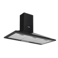 Chimney Style Cooker Hood with Carbon Filters 90cm - Black DH59