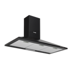 Chimney Style Cooker Hood with Carbon Filters 90cm - Black DH59