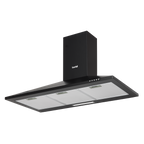 Chimney Style Cooker Hood with Carbon Filters 90cm - Black DH59