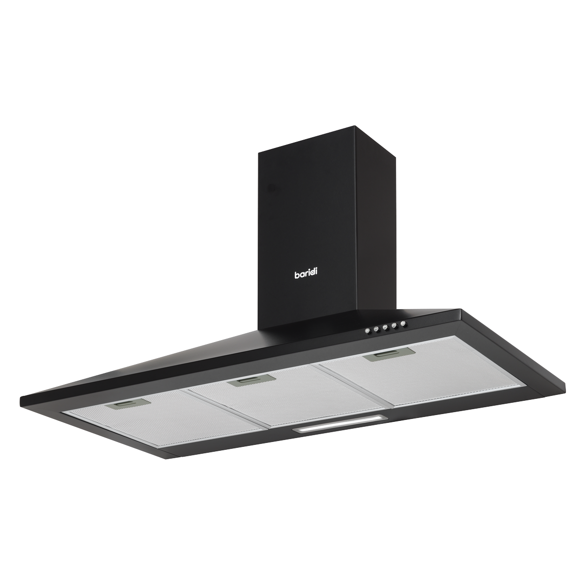 Chimney Style Cooker Hood with Carbon Filters 90cm - Black DH59