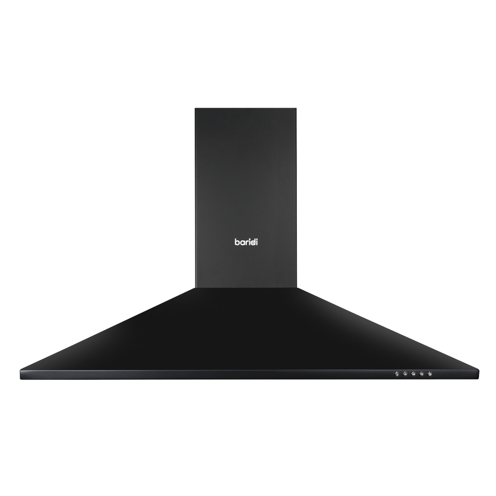 Chimney Style Cooker Hood with Carbon Filters 90cm - Black DH59