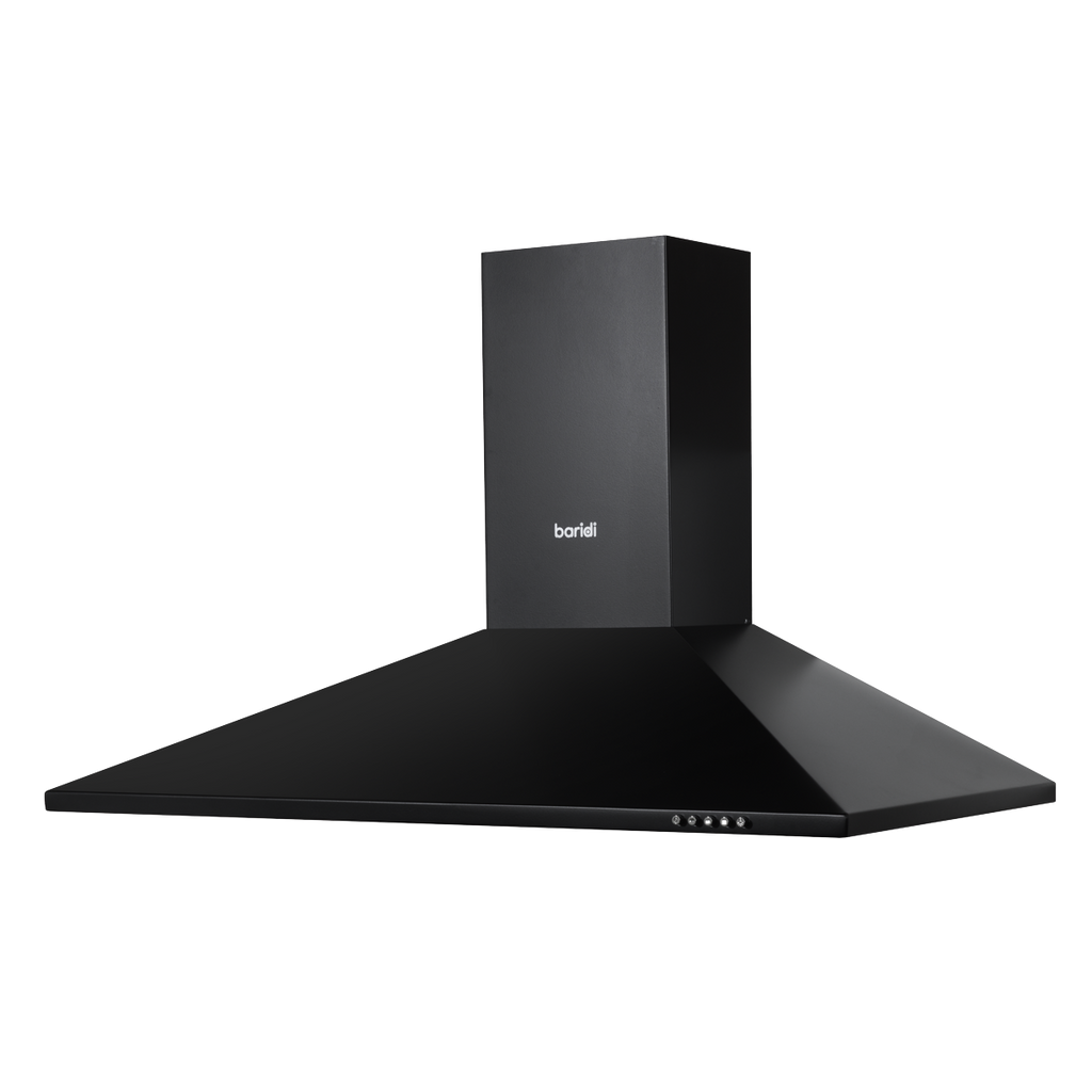 Chimney Style Cooker Hood with Carbon Filters 90cm - Black DH59