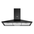 Chimney Style Cooker Hood with Carbon Filters 90cm - Black DH59