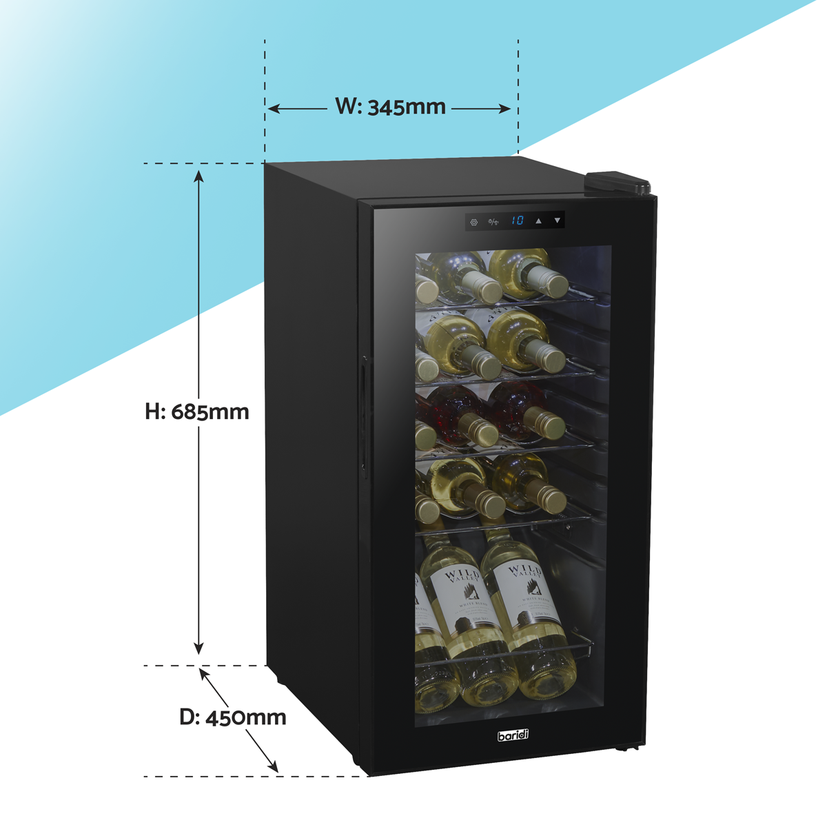 15 Bottle Tabletop Wine Fridge & Cooler DH5