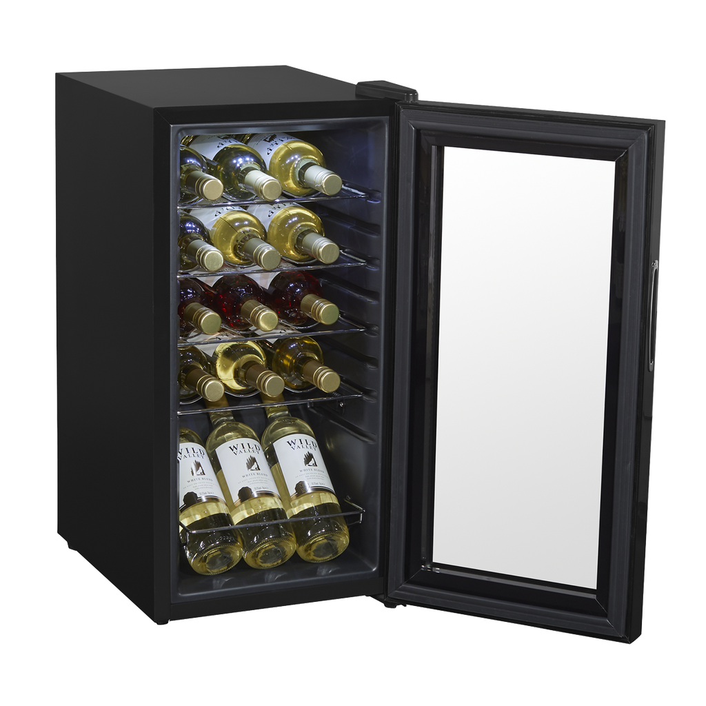 15 Bottle Wine Fridge with Digital Touchscreen Controls & LED Light - Black DH5