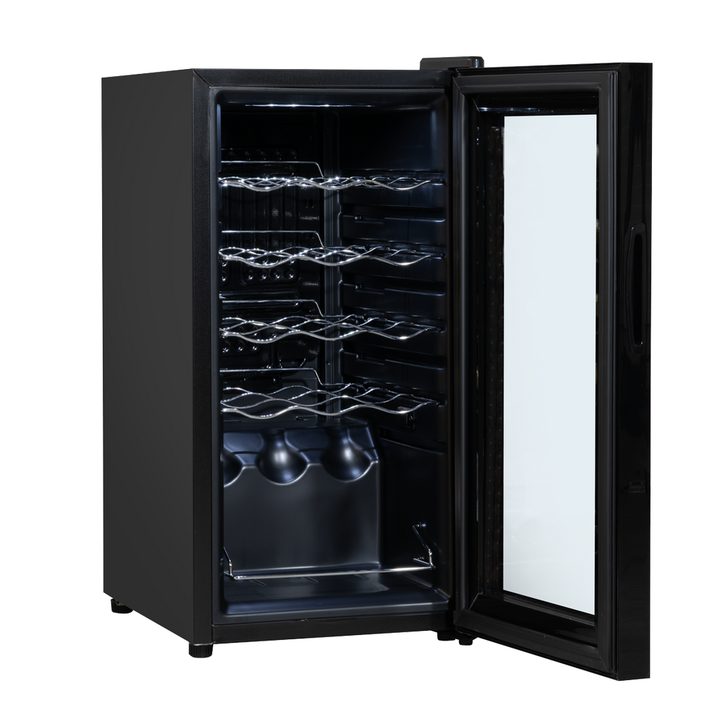 15 Bottle Wine Fridge with Digital Touchscreen Controls & LED Light - Black DH5