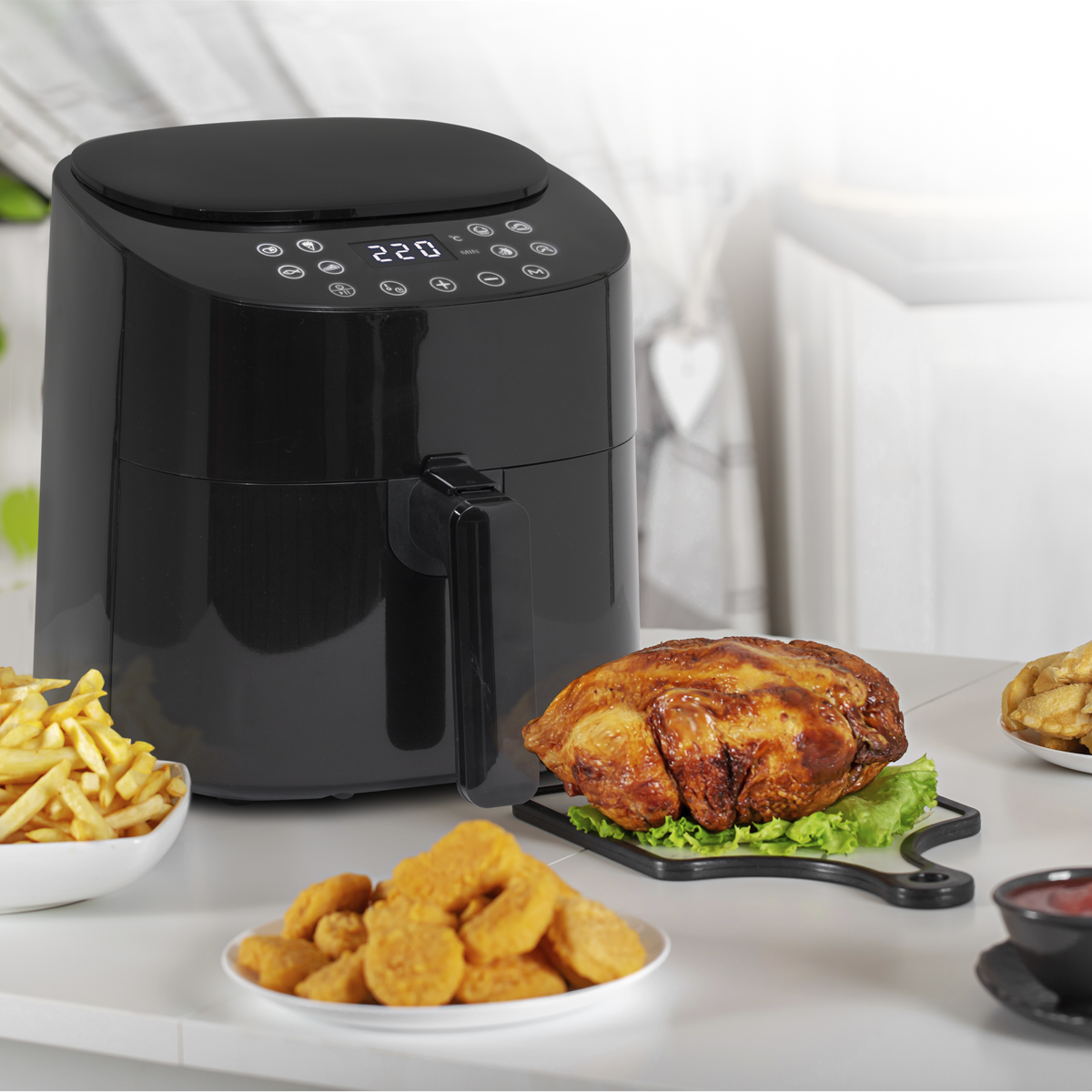 Single Zone Air Fryer with 8 Preset Functions 3.5L Capacity DH60