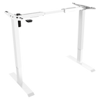 Single Motor Ultra-Quiet Adjustable-Height Desk Frame 70kg Capacity - White DH64