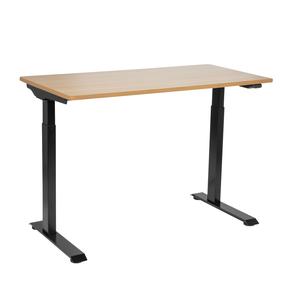 Single Motor Ultra-Quiet Adjustable-Height Electric Sit/Stand Desk - Oak Desktop DH66