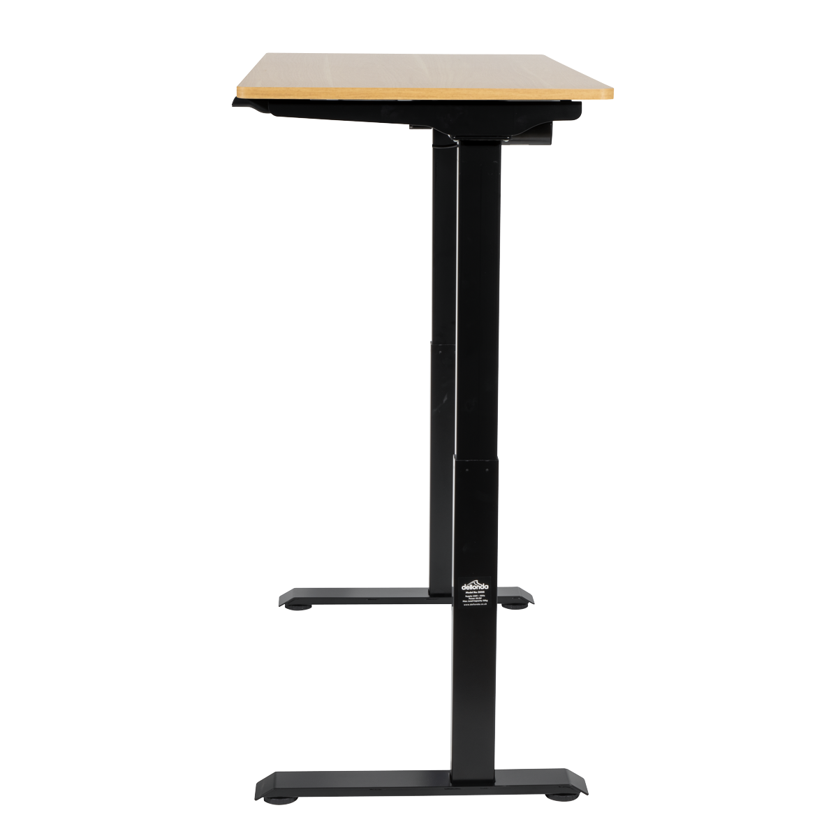 Single Motor Ultra-Quiet Adjustable-Height Electric Sit/Stand Desk - Oak Desktop DH66
