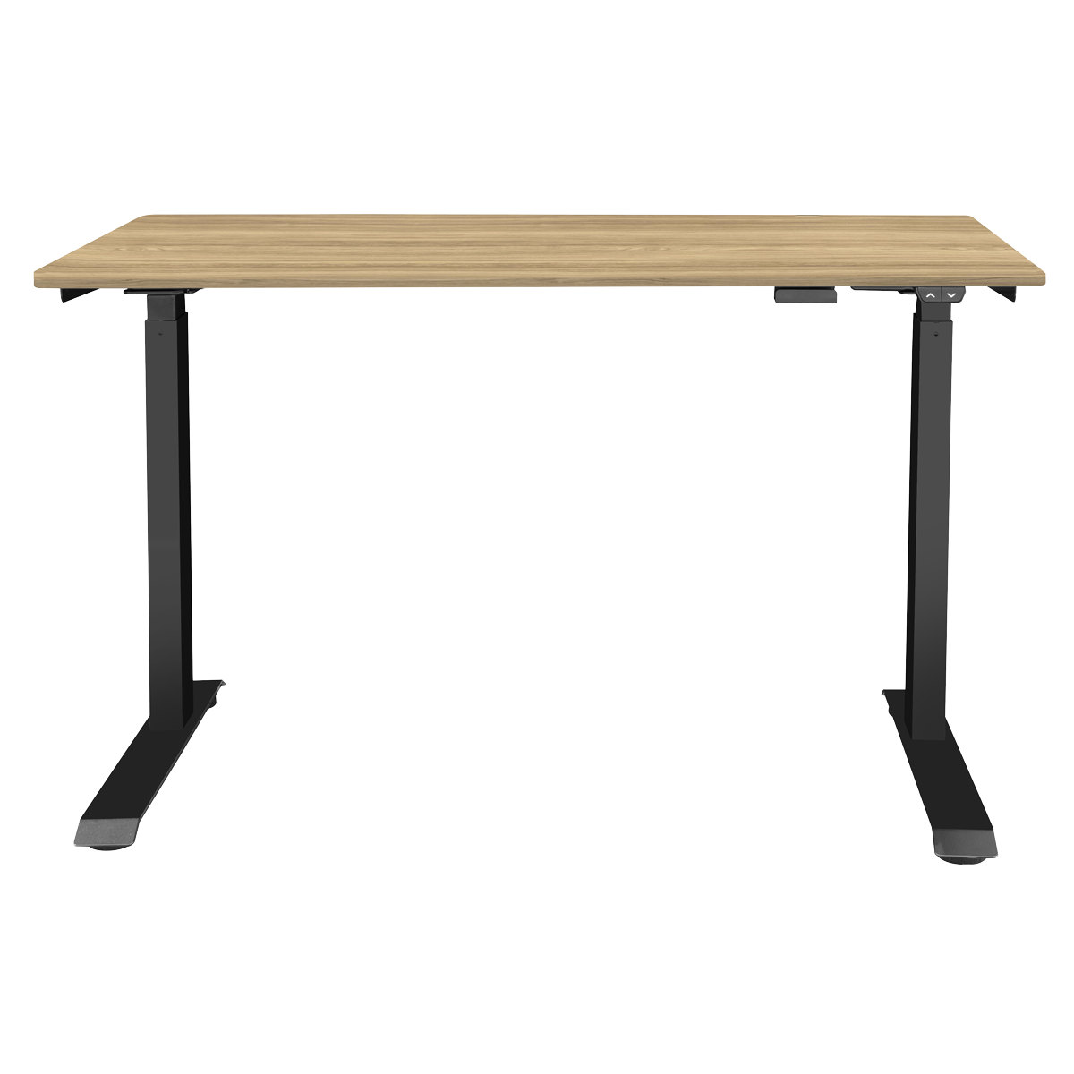 Single Motor Ultra-Quiet Adjustable-Height Electric Sit/Stand Desk - Oak Desktop DH66