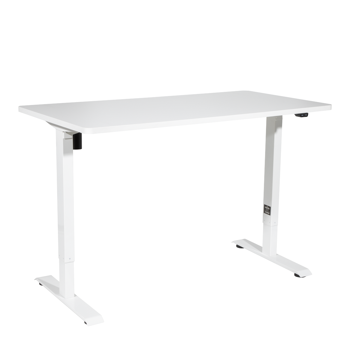 Single Motor Ultra-Quiet Adjustable-Height Electric Sit/Stand Desk - White Desktop DH67