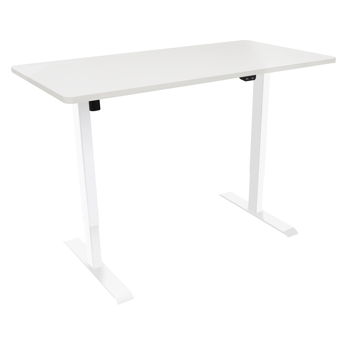 Single Motor Ultra-Quiet Adjustable-Height Electric Sit/Stand Desk - White Desktop DH67