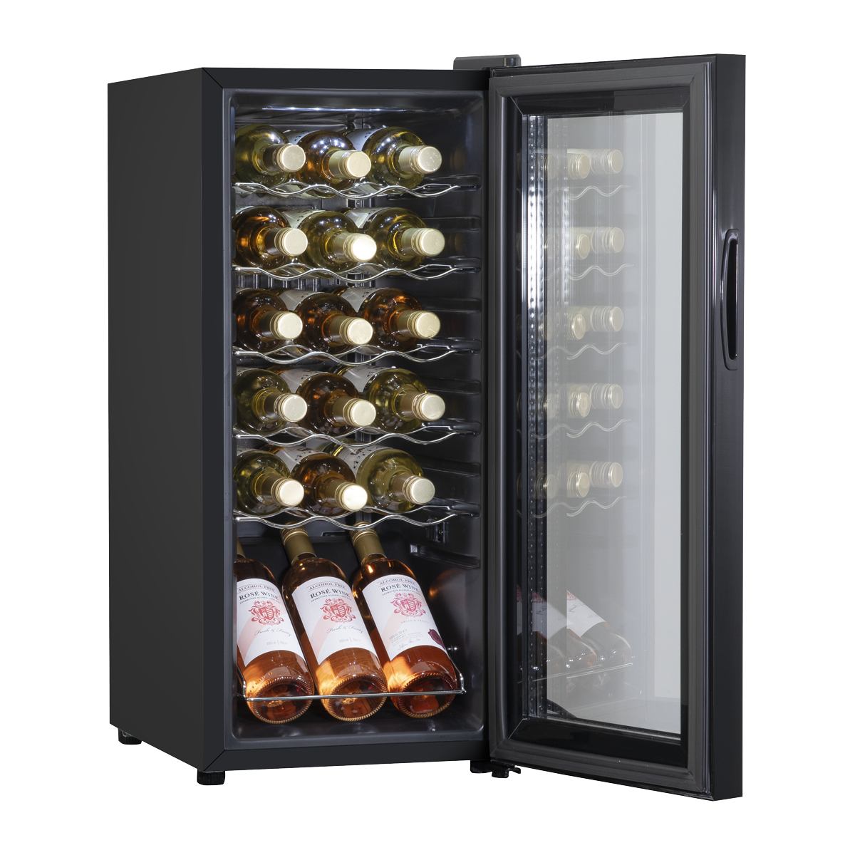 18 Bottle Wine Fridge & Cooler - Black DH6