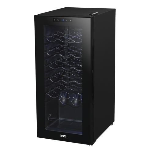 18 Bottle Wine Fridge with Digital Touchscreen Controls & LED Light - Black DH6