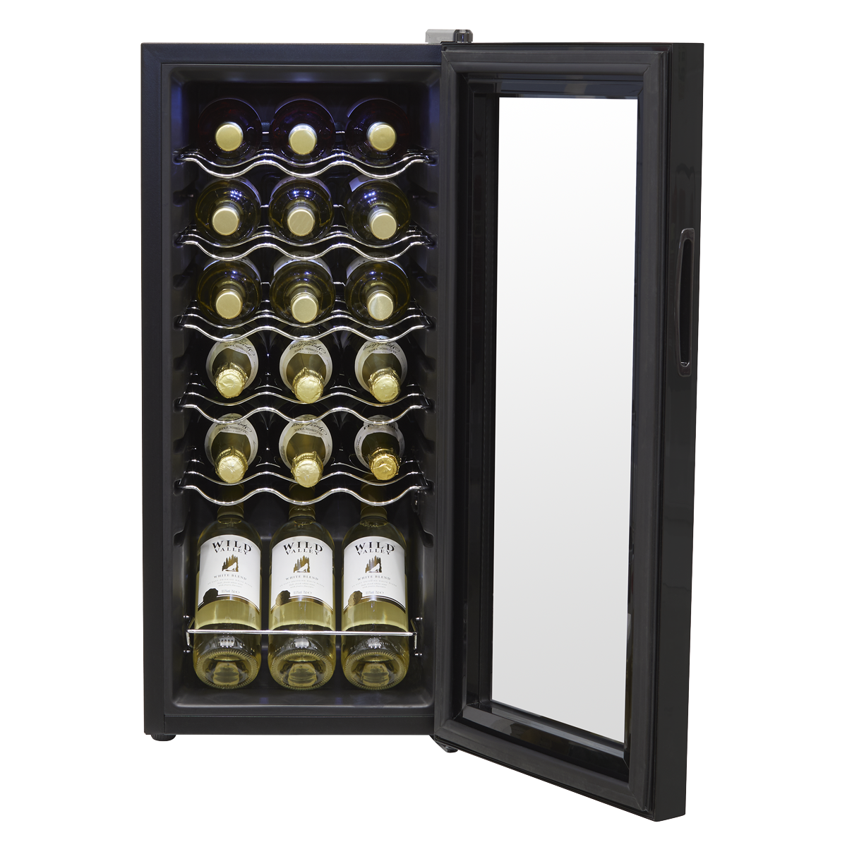 18 Bottle Wine Fridge & Cooler - Black DH6