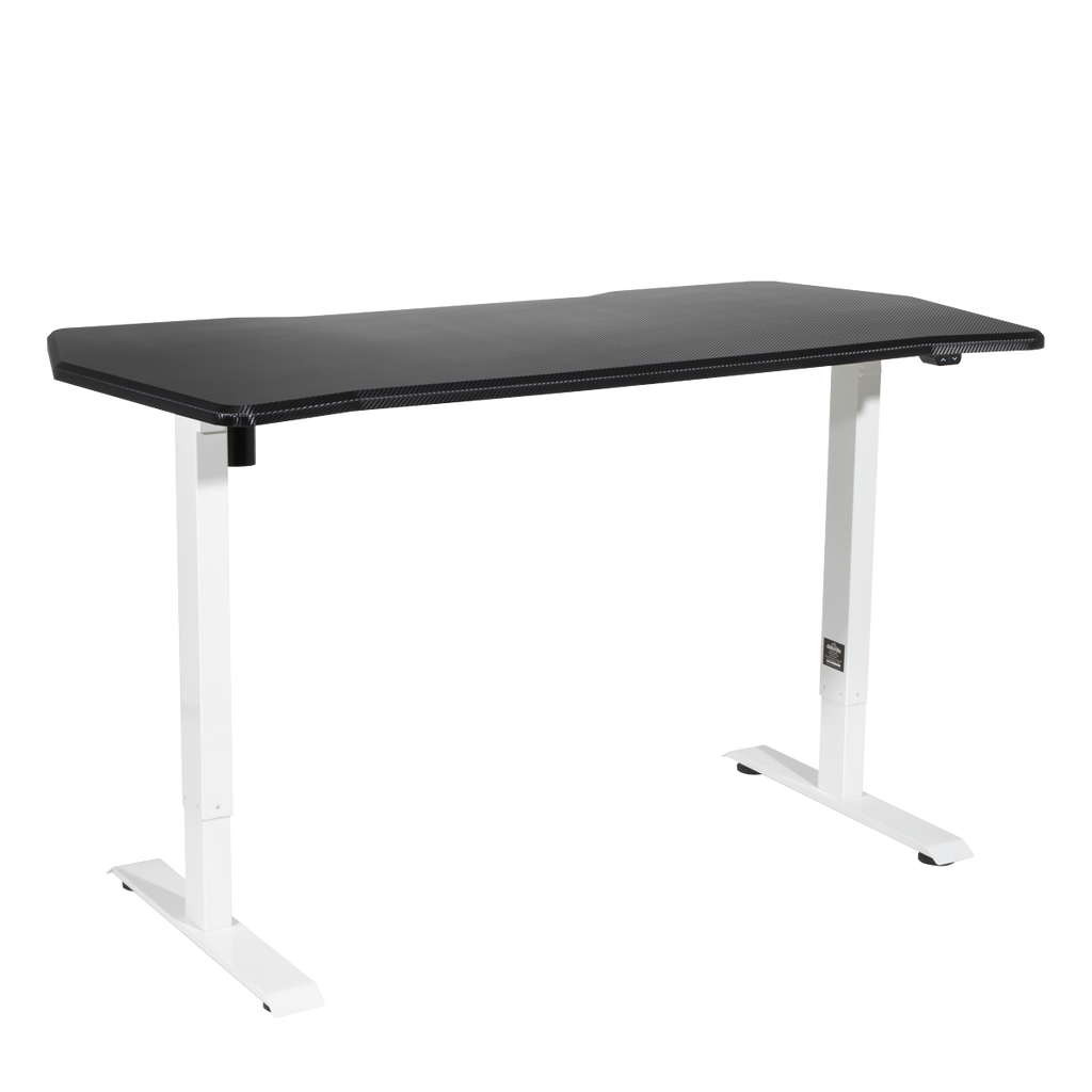 Single Motor Ultra-Quiet Adjustable-Height Electric Sit/Stand Desk - Carbon Fibre Effect Desktop DH70