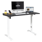 Single Motor Ultra-Quiet Adjustable-Height Electric Sit/Stand Desk - Carbon Fibre Effect Desktop DH70