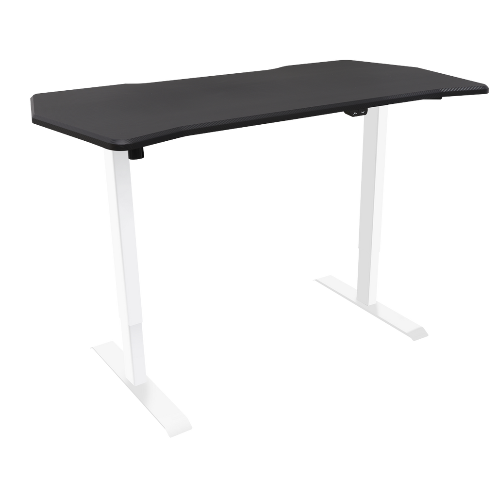Single Motor Ultra-Quiet Adjustable-Height Electric Sit/Stand Desk - Carbon Fibre Effect Desktop DH70