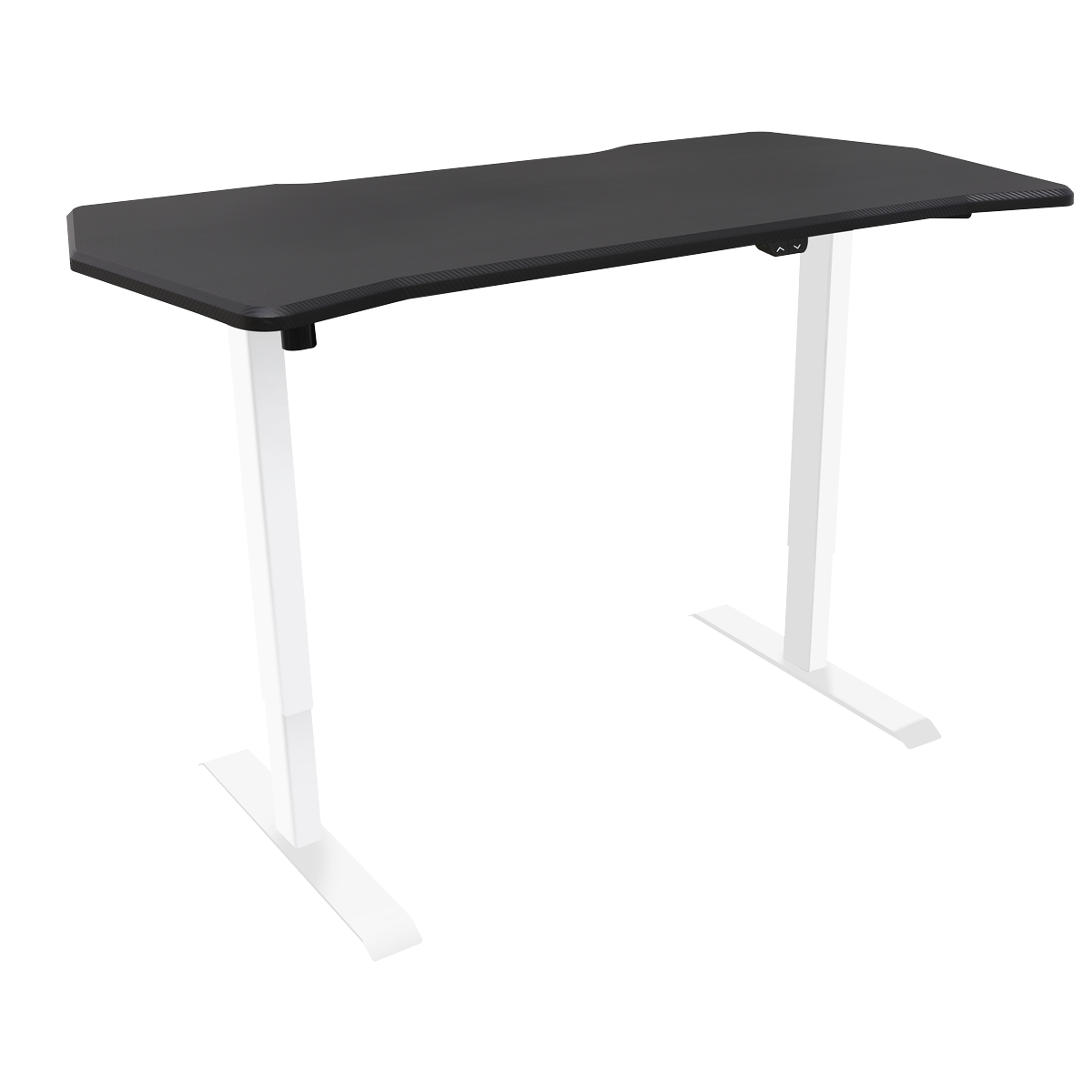 Single Motor Ultra-Quiet Adjustable-Height Electric Sit/Stand Desk - Carbon Fibre Effect Desktop DH70