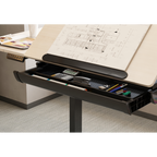Single Motor Ultra-Quiet Electric Adjustable Drawing Table with 40° Tilt, Drawer & Side Table DH71