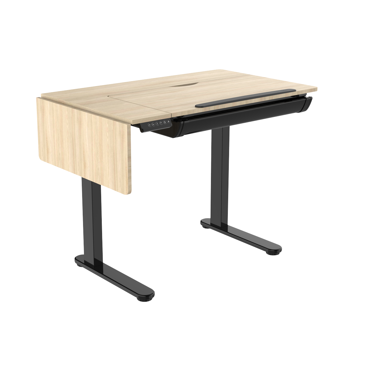 Single Motor Ultra-Quiet Electric Adjustable Drawing Table with 40° Tilt, Drawer & Side Table DH71