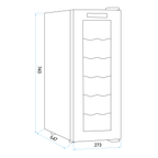 12 Bottle Wine Fridge & Cooler - Black DH73