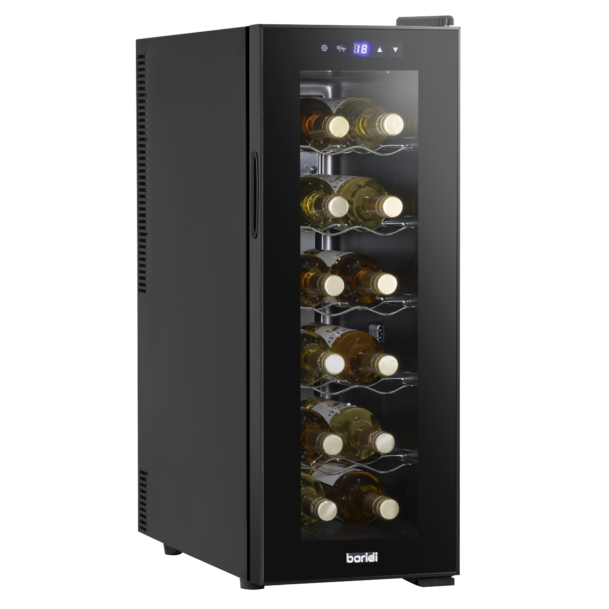 12 Bottle Wine Fridge & Cooler - Black DH73